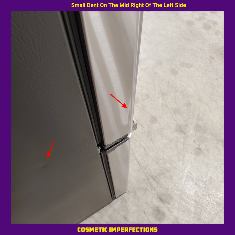 GE ENERGY STAR 22.1 Cu. Ft. Counter-Depth Fingerprint Resistant French-Door Refrigerator GYE22GYNFS - Scratch & Dent (Moderate)