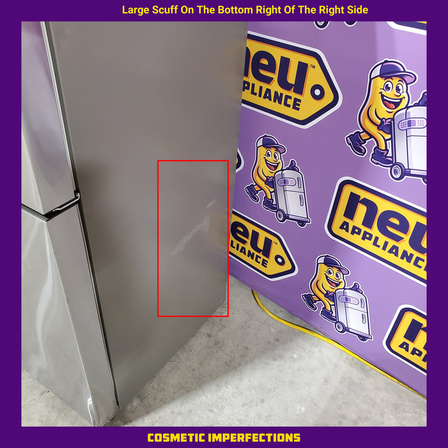 Haier 16.8 cu. ft. Counter Depth French Door Refrigerator in Stainless Steel QHE16HYPFS - Scratch & Dent (Major)