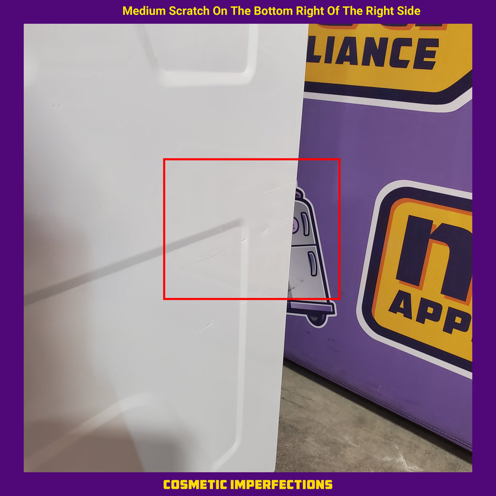 GE Unitized Spacemaker® 3.8 cu. ft. Capacity Washer with Stainless Steel Basket and 5.9 cu. ft. Capacity Electric Dryer 1CR000150 - GUD27ESSMWW - Scratch & Dent (Minor)