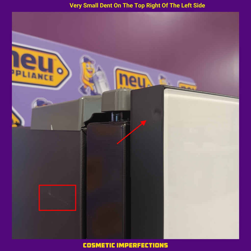 Samsung Bespoke White Glass 3 Door French Door 30 Cu. Ft. Refrigerator with Beverage Center 22131SD86 - RF30BB660012 - Scratch & Dent (Minor)