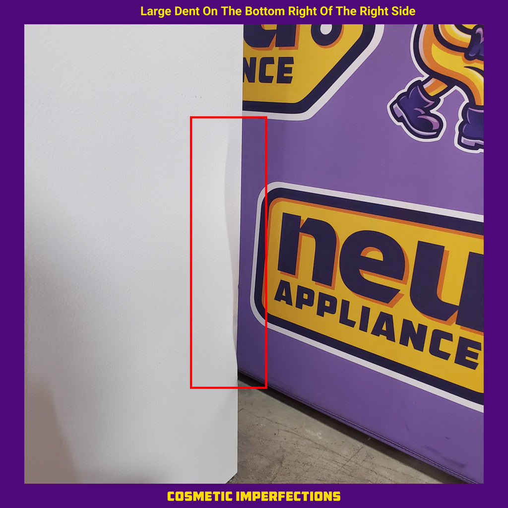 Pictures of Vissani 18.1 cu. ft. Top Freezer Refrigerator with Adjustable Glass Shelving in White, Garage Ready 25139SD786 - MDTF18WHR5 - Scratch & Dent (Moderate) - Neu Appliance Outlet - Discount Appliance Outlet in Austin, Tx