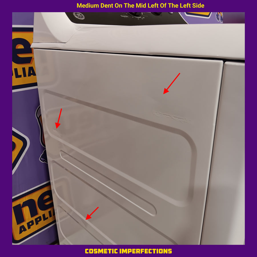 GE® 4.5 cu. ft. Capacity Washer with Stainless Steel Basket GTW485ASWWB - New in Box and GE® 7.2 cu. ft. Capacity Gas Dryer with Up To 120 ft. Venting and Extended Tumble 16205 - GTD48GASWWB - Scratch & Dent (Minor)