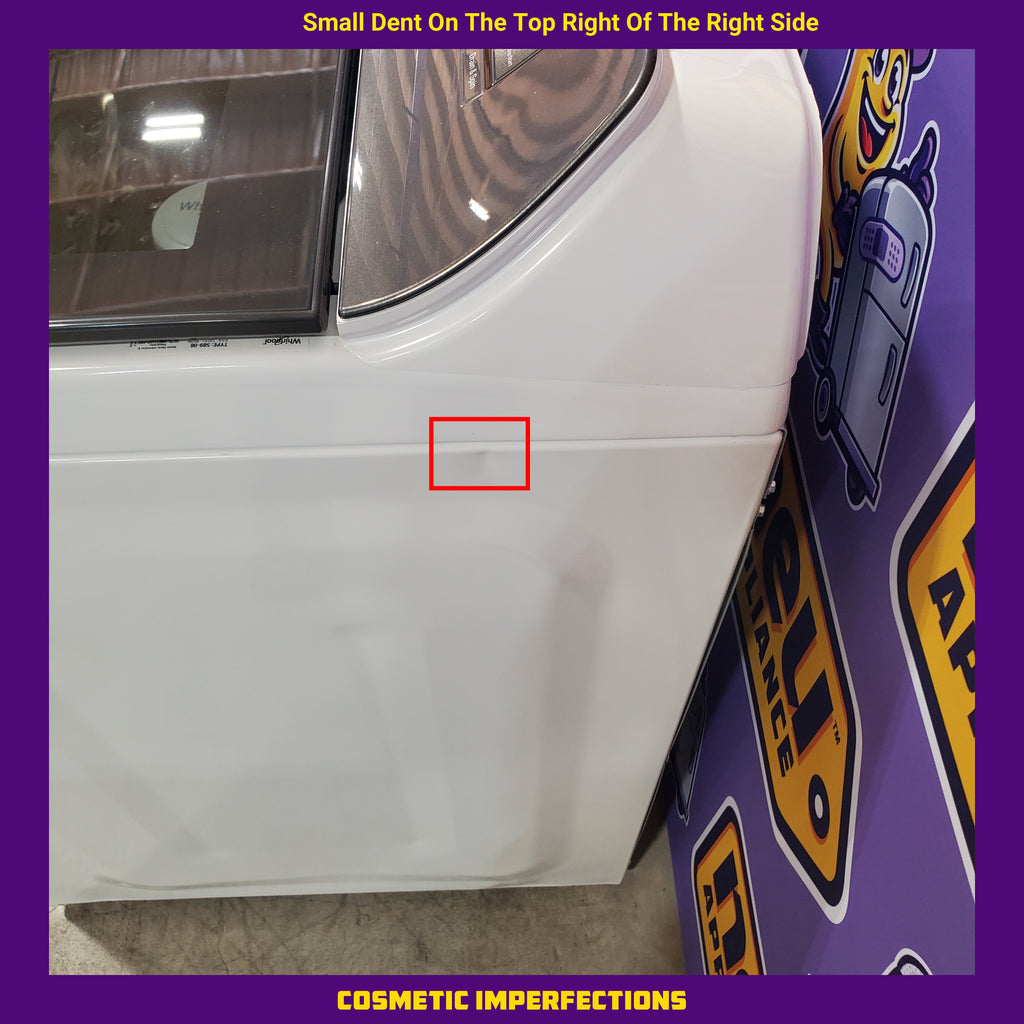 Pictures of Whirlpool High Efficiency Agitator Large Top-Load Washer in White WTW5105HW - Scratch & Dent (Minor) and Whirlpool 7.4 cu. ft. Electric Dryer with Hamper Door WED8127LW - Scratch & Dent (Minor) - Neu Appliance Outlet - Discount Appliance Outlet in Austin, Tx