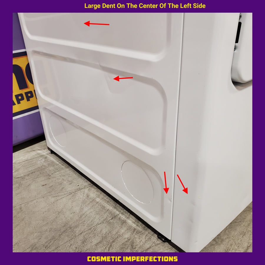 GE White Top Load 4.0 Cu. Ft. Capacity Washer with Stainless Steel Wash Basket GTW325ASWWW - New in Box and GE 7.2 cu. ft. Capacity Aluminized Alloy Drum Gas Dryer in White 16208 - GTD42GASJWW - Certified Refurbished