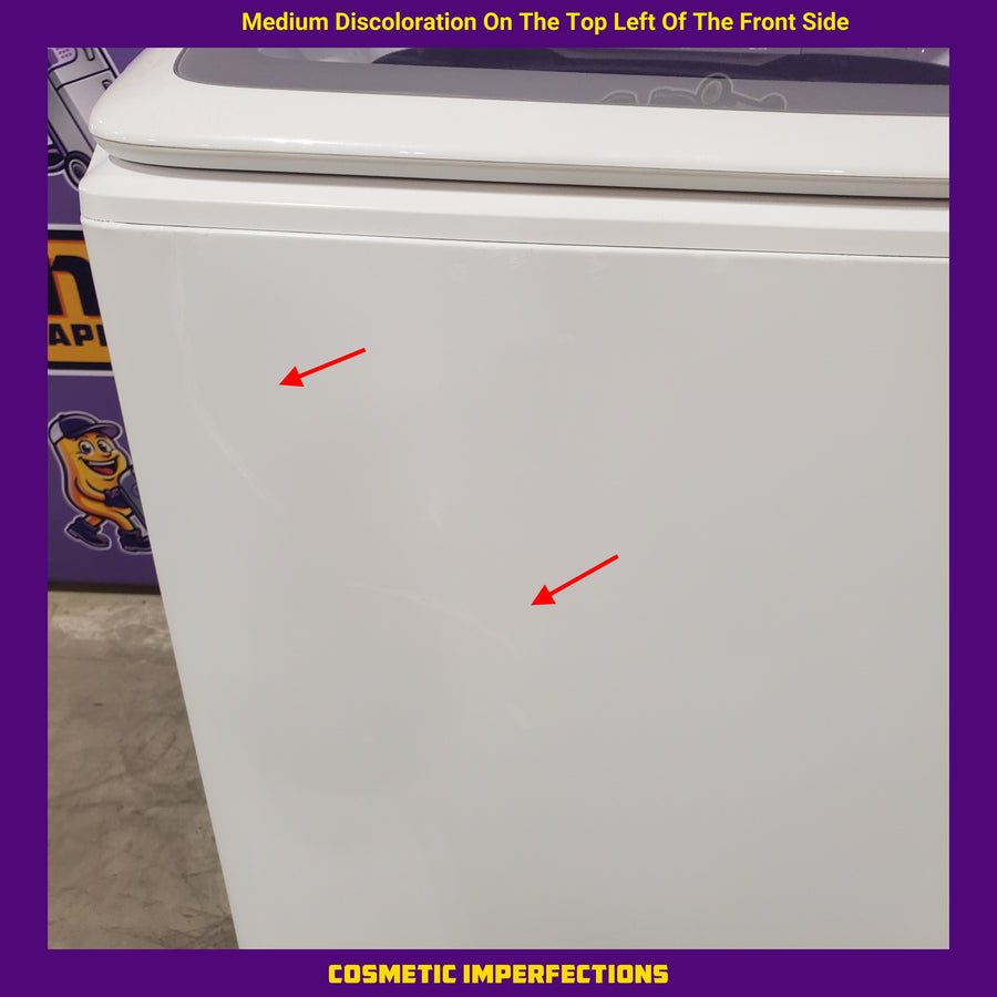 Samsung White Top Load 5.0 Cu. Ft. Washer with Active Water Jet WA50R5200AW - Certified Refurbished and Samsung White Electric 7.4 Cu. Ft. Dryer with Sensor Dry 16036 - DVE50R5200W - Certified Refurbished
