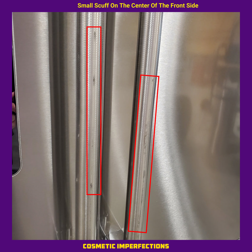 Pictures of KitchenAid 23.8 cu. ft. Counter-Depth French Door Platinum Interior Refrigerator with PrintShield™ Finish 31133SD123 - KRFC704FPS - Scratch and Dent (Moderate) - Neu Appliance Outlet - Discount Appliance Outlet in Austin, Tx
