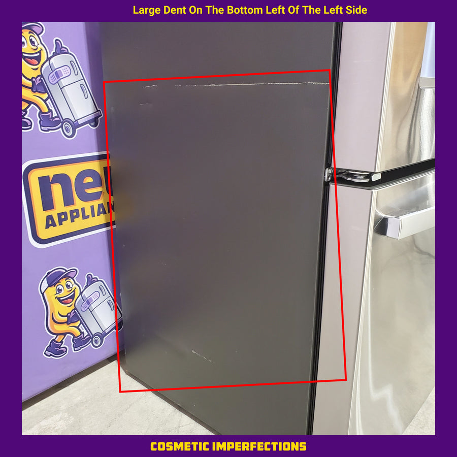 GE 20.6 cu. ft. Counter Depth French Door Refrigerator in Fingerprint Resistant Stainless, ENERGY STAR GYE21JYMFS - Scratch & Dent (Moderate)