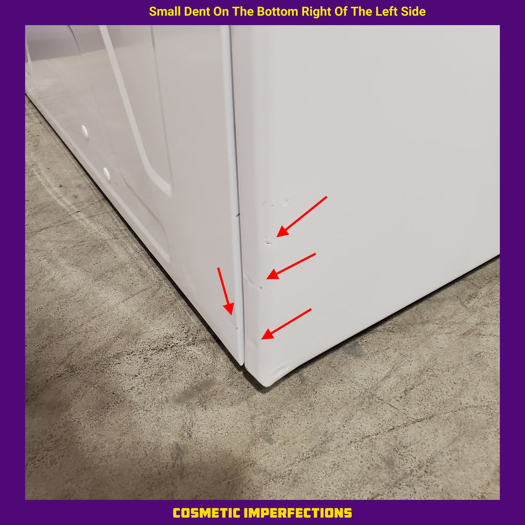 GE 24 in.  Spacemaker 2.3 cu. ft. Washer and 4.4 cu. ft. Gas Laundry Center with Stainless Steel Wash Basket 31134SD181 - GUD24GSSMWW - Scratch & Dent (Minor)