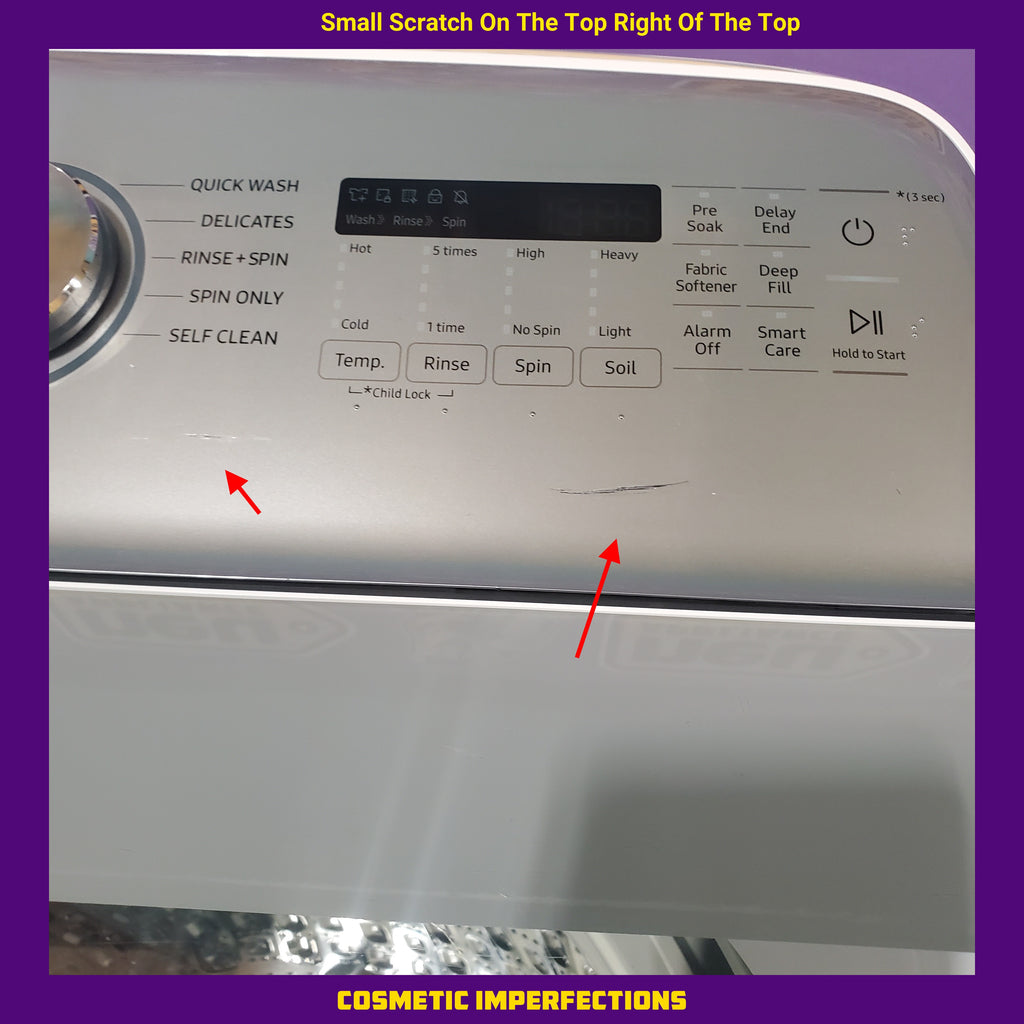 Pictures of Samsung White Top Load 5.0 Cu. Ft. Washer with Active Water Jet WA50R5200AW - Certified Refurbished and Samsung White Electric 7.4 Cu. Ft. Dryer with Sensor Dry DVE50R5200W - Open Box - Neu Appliance Outlet - Discount Appliance Outlet in Austin, Tx