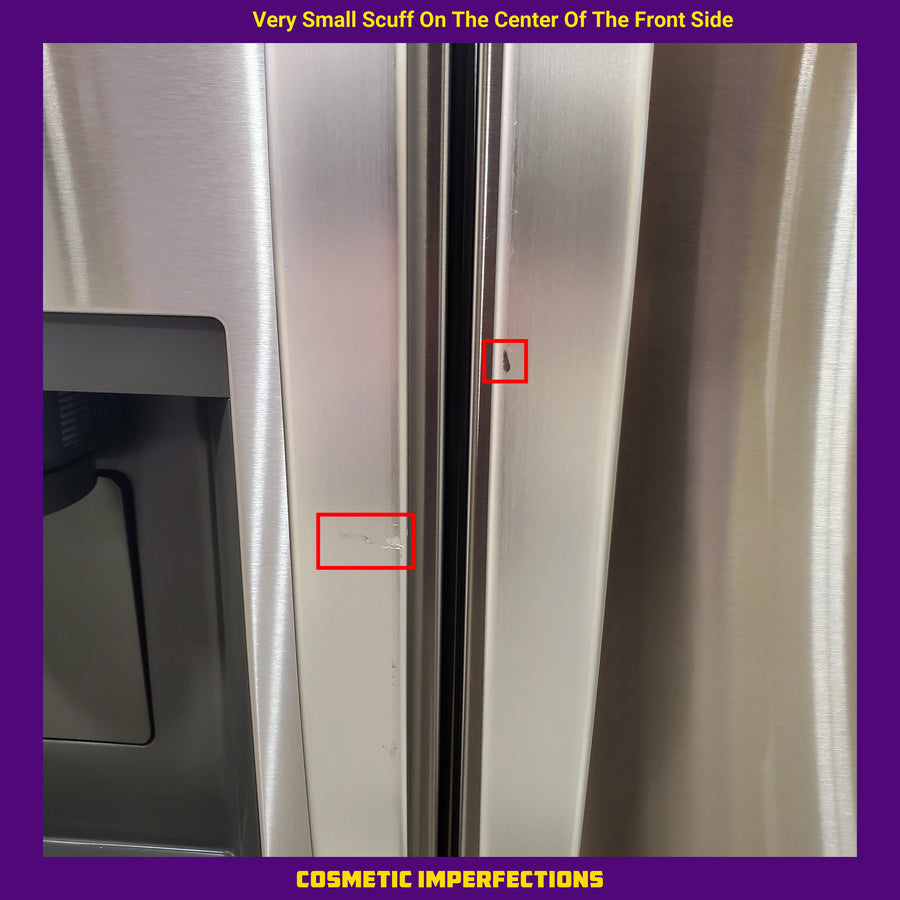 LG 26 cu ft ENERGY STAR Counter-Depth Smart French Door Refrigerator in Fingerprint Resistant Stainless Steel with Dual Ice Maker LRFXC2606S - Scratch & Dent (Major)