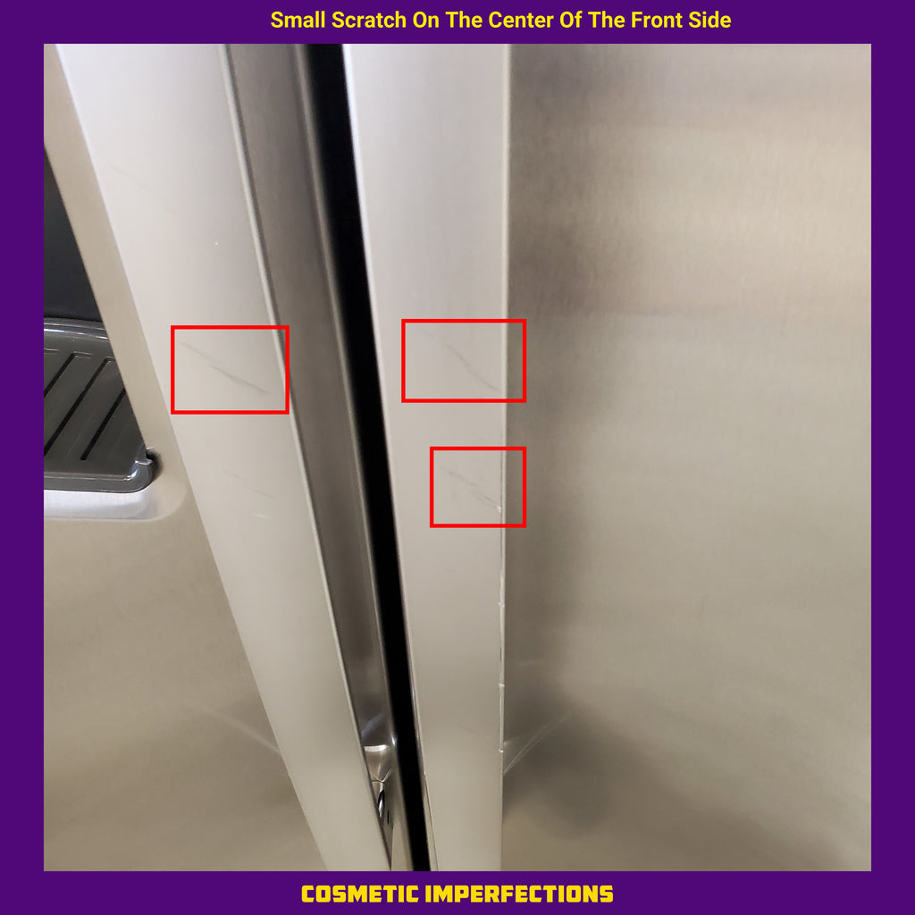 Pictures of GE 25.3 Cu. Ft. Side-By-Side Refrigerator in Fingerprint Resistant Stainless Steel GSS25GYPFS - Scratch & Dent (Minor) - Neu Appliance Outlet - Discount Appliance Outlet in Austin, Tx