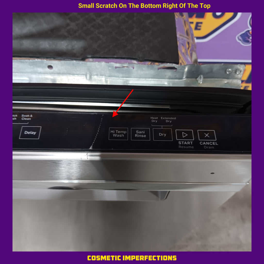 Pictures of Whirlpool 24 In. Dishwasher with Ai Intelligent Wash and Sensor Cycle in Fingerprint Stainless Steel WDTA50SAKZ - Scratch and Dent (Moderate) - Neu Appliance Outlet - Discount Appliance Outlet in Austin, Tx