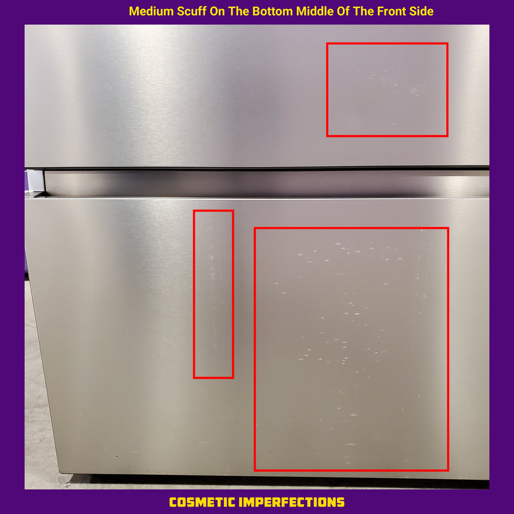 Pictures of Hisense PureFlat 25.6-cu ft 4-Door Smart French Door ENERGY STAR Refrigerator in Stainless Steel with Ice Maker, Water and Ice Dispenser 22131SD103 - HRM260N6TSE - Scratch & Dent (Minor) - Neu Appliance Outlet - Discount Appliance Outlet in Austin, Tx