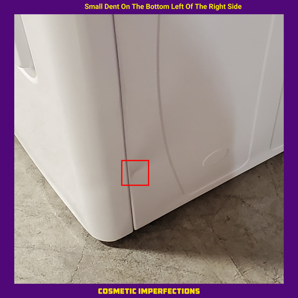 Midea 4.5 cu. ft. Smart Top Load Washer with Wave-Impeller in White MLV45N3BWW - Scratch & Dent (Moderate) and Midea 7 cu. ft. Smart Electric Tumble Dryer with Sensor Dry MLTE45N4BWW - Scratch & Dent (Minor)