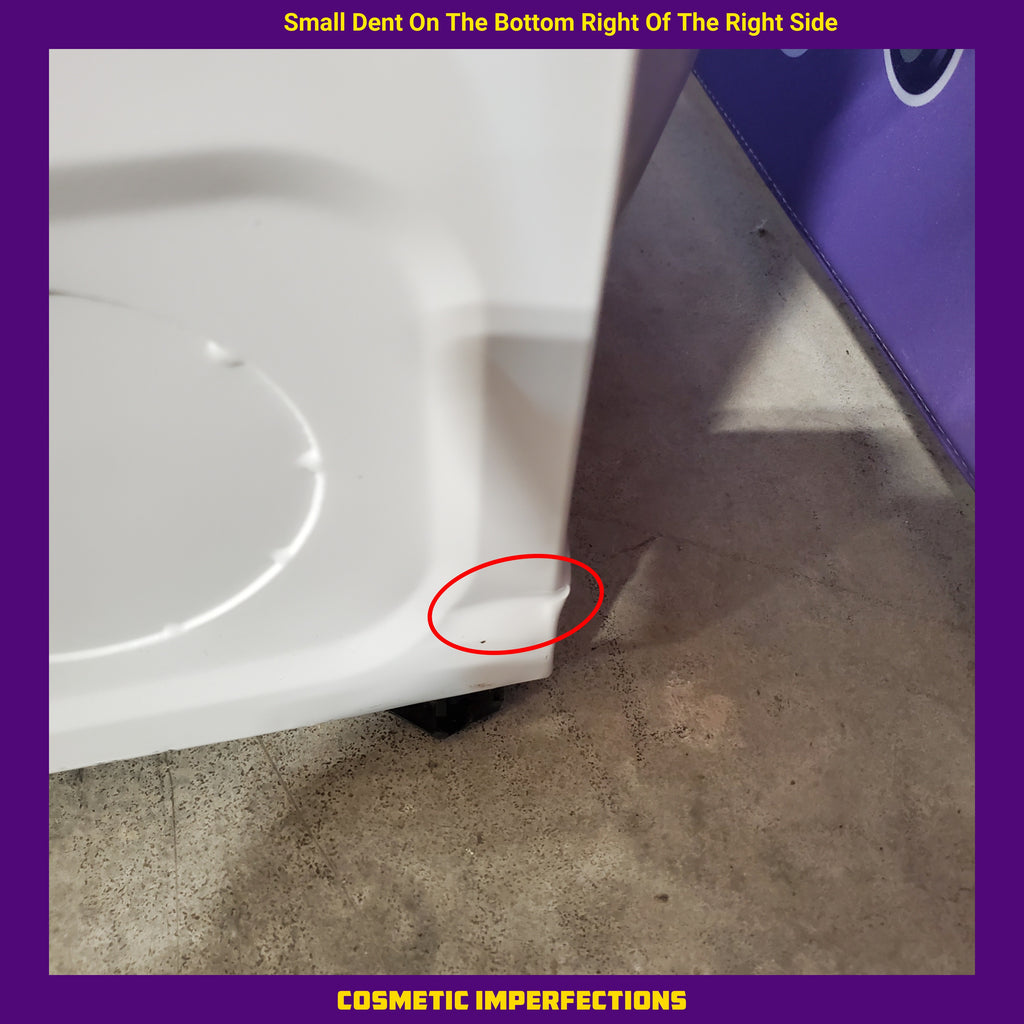 Pictures of Ge Profile White Energy Star 4.9 Cu. Ft. Top Load Washer with FlexDispense PTW605BSRWS - New in Box and GE Profile White ENERGY STAR® 7.4 cu. ft. Capacity aluminized alloy drum Gas Dryer with Sanitize Cycle and Sensor Dry - Scratch & Dent - (Moderate) - Neu Appliance Outlet - Discount Appliance Outlet in Austin, Tx