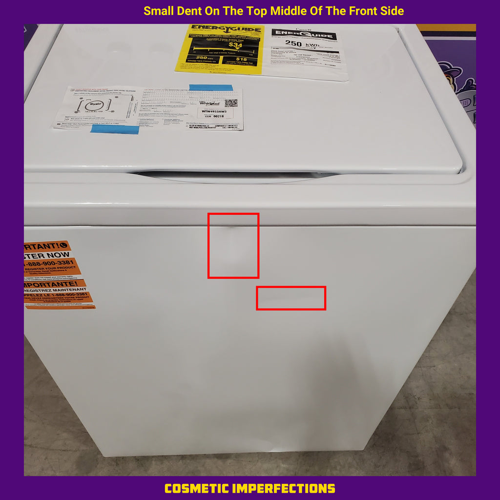 Pictures of Whirlpool Top Load 3.8 Cu. Ft. Washer with Soaking Cycles WTW4955HW - Scratch & Dent (Minor) - Neu Appliance Outlet - Discount Appliance Outlet in Austin, Tx