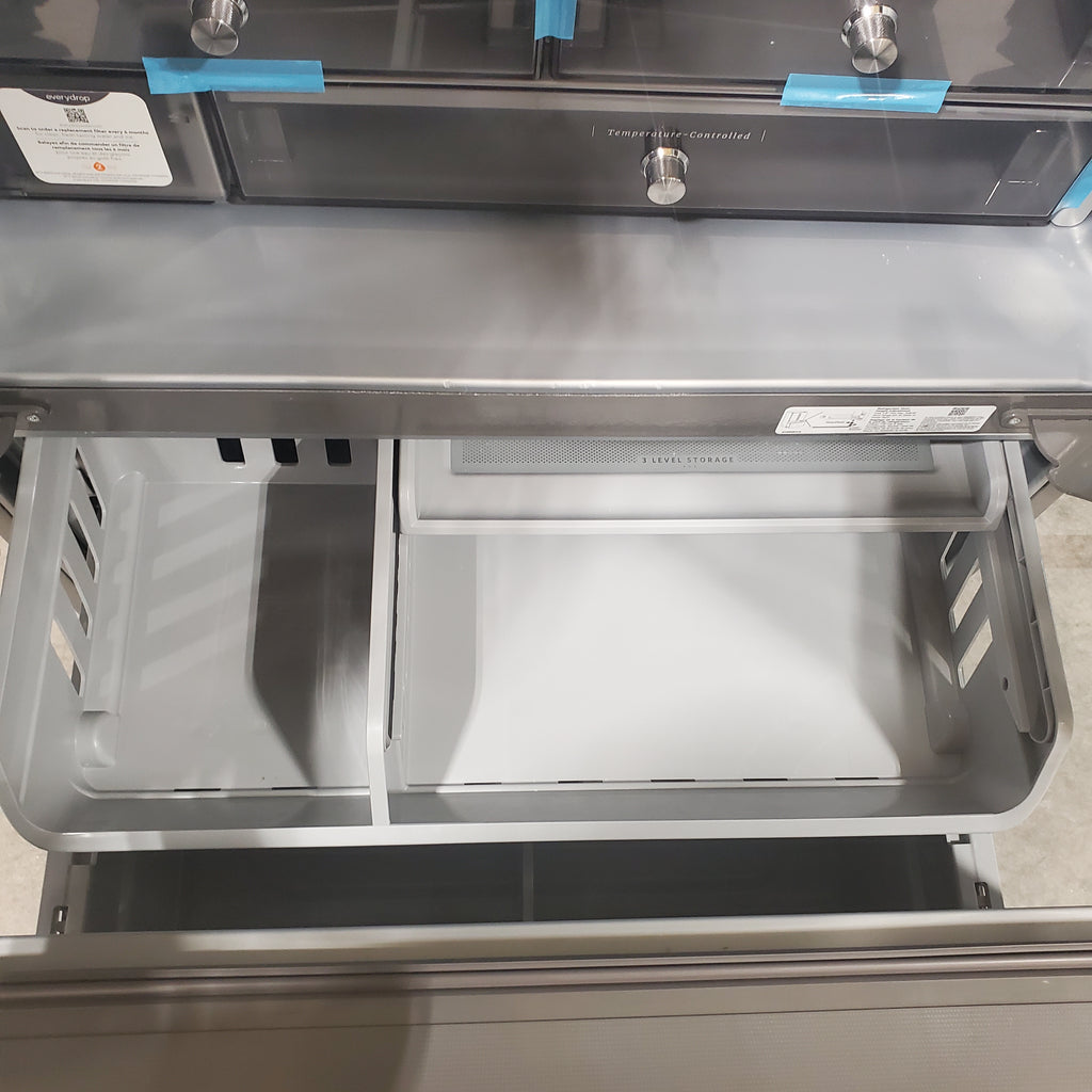 Pictures of KitchenAid 23.8 cu. ft. 36" Counter-Depth French Door Platinum Interior Refrigerator with PrintShield™ Finish KRFC704FPS - Scratch and Dent (Minor) - Neu Appliance Outlet - Discount Appliance Outlet in Austin, Tx