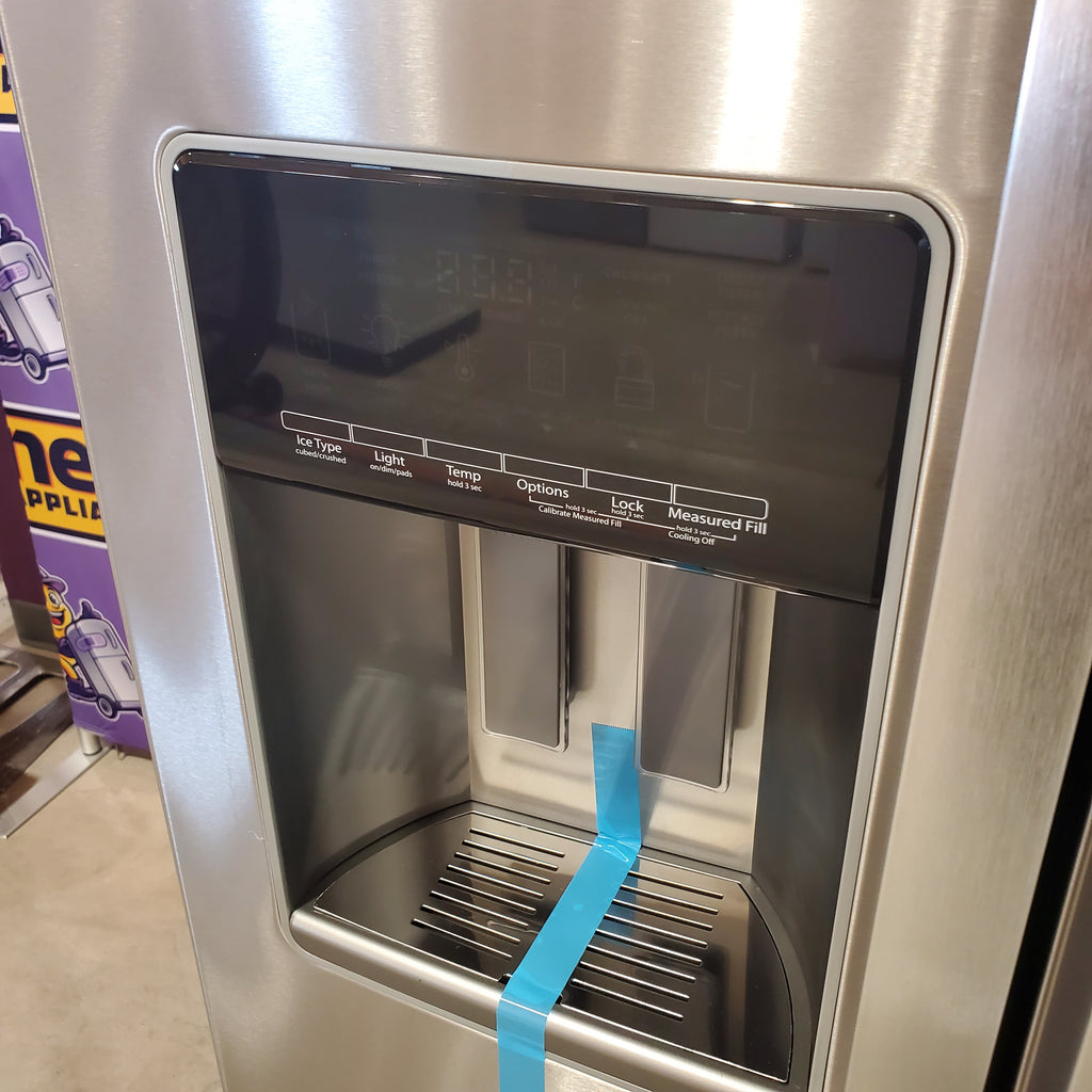 Pictures of Whirlpool Counter Depth 20.6 cu. ft. Side by Side Refrigerator in Fingerprint-Resistant Stainless Steel with In Door Ice and Water Dispenser WRS571CIHZ Scratch & Dent - Minor - Neu Appliance Outlet - Discount Appliance Outlet in Austin, Tx