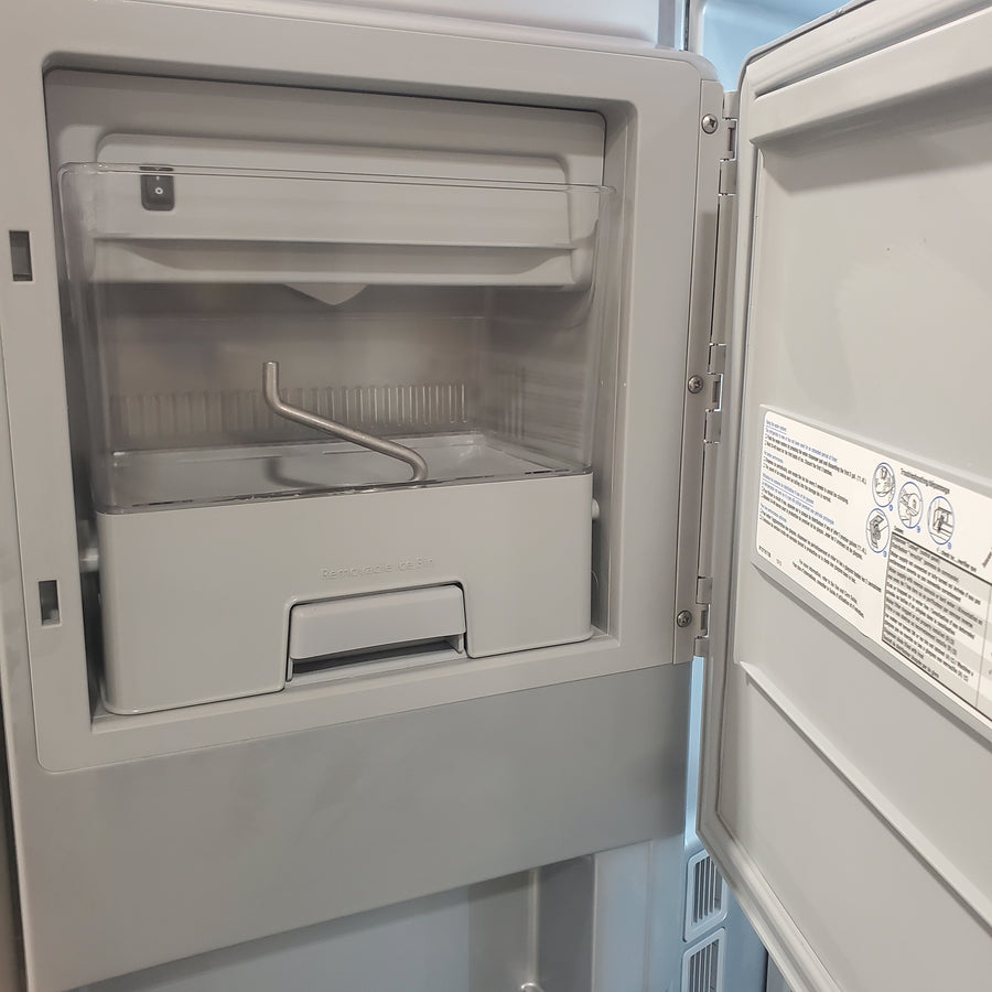 KitchenAid 23.8 cu. ft. Counter-Depth French Door Platinum Interior Refrigerator with PrintShield™ Finish 31135SD264 - KRFC704FPS - Scratch and Dent (Moderate)