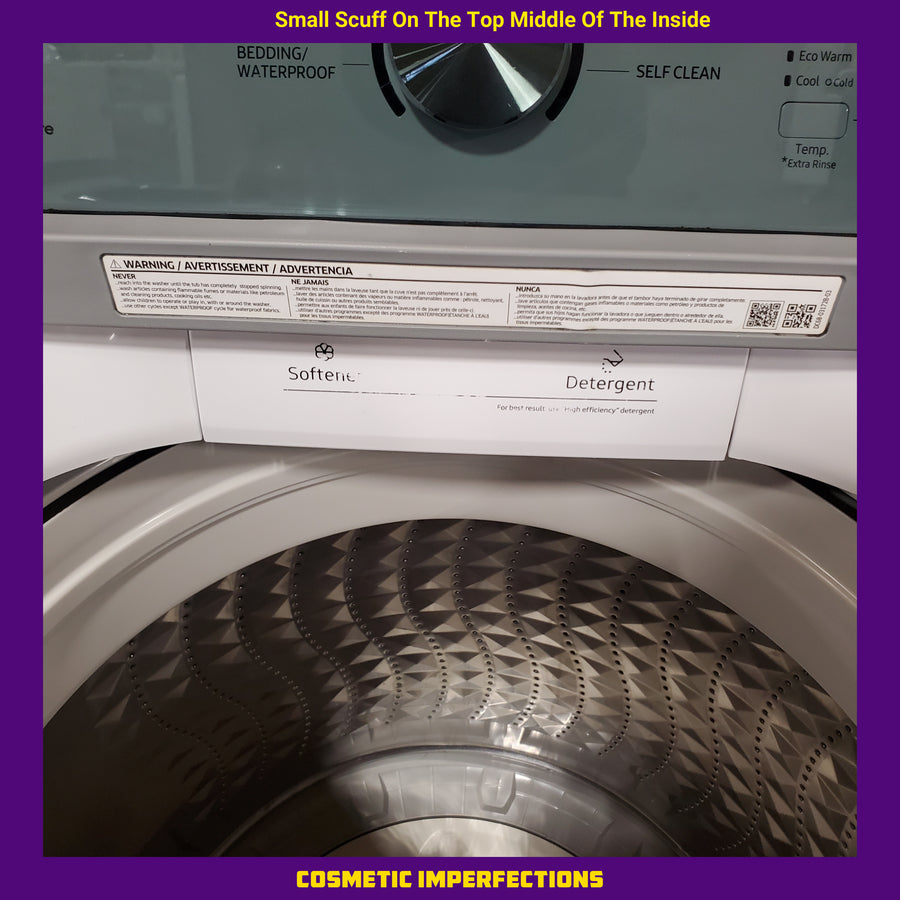 Samsung 4.5 cu. ft. Top Load Washer with Vibration Reduction Technology+ in White WA45T3200AW - Certified Refurbished and Samsung 7.2 cu. ft. Electric Dryer with Sensor Dry in White DVE45T3200W - Certified Refurbished