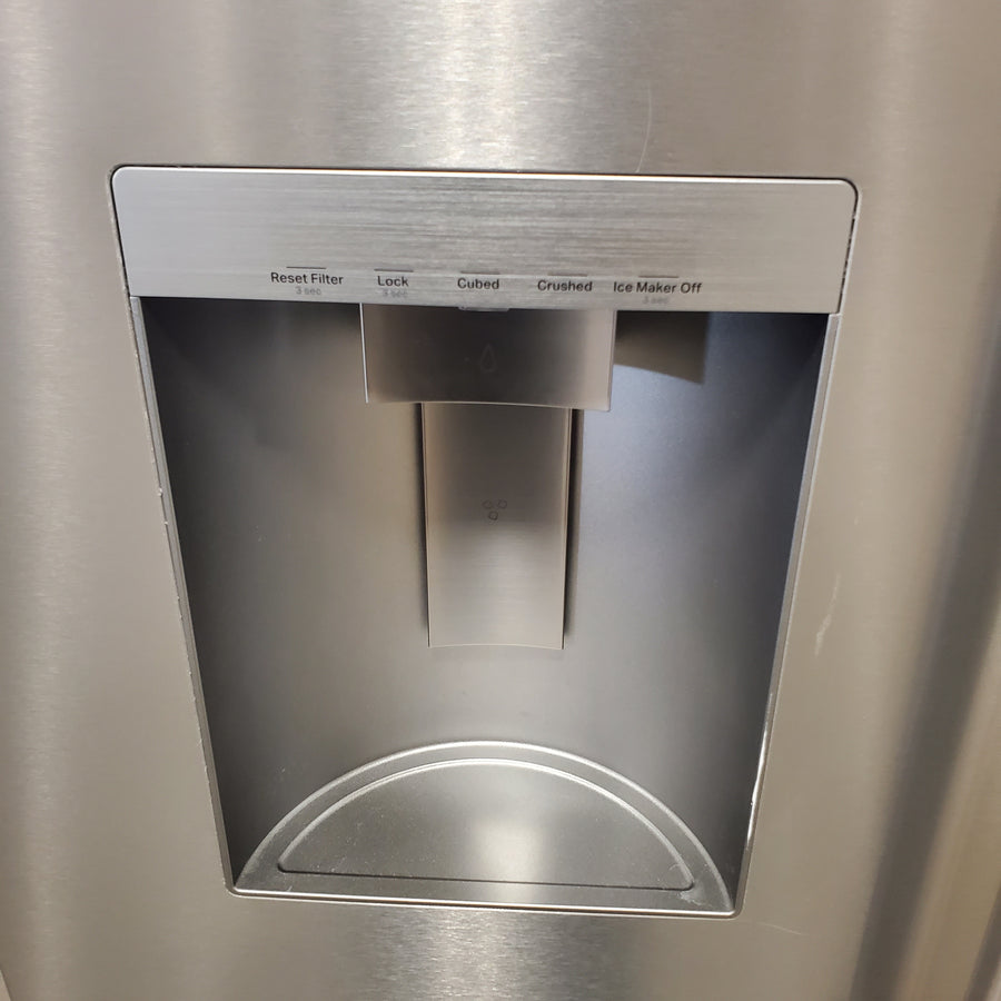 KitchenAid 36 in. 30 cu. ft. Standard Depth French Door Refrigerator in PrintShield Stainless with Exterior Water and Ice KRFF436SPS - Scratch & Dent (Moderate)