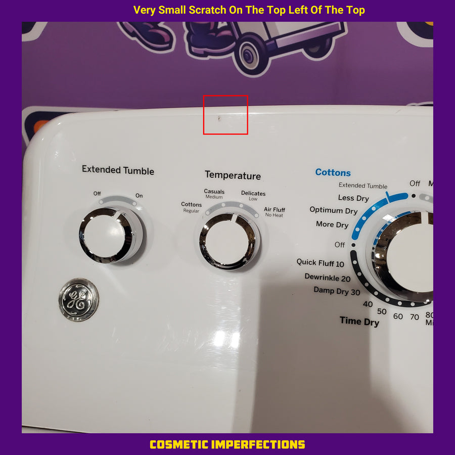 GE White Electric 7.2 Cu. Ft. Dryer with Aluminized Alloy Drum GTD42EASJWW - Certified Refurbished