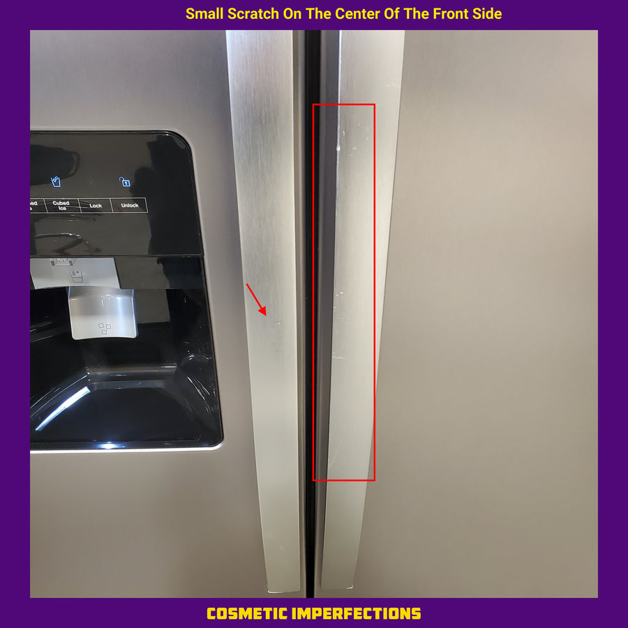 Whirlpool 24 cu ft Capacity Side By Side Refrigerator with Ice and Water Dispenser in Fingerprint Resistant Stainless Steel WRS315SDHZ - Scratch & Dent (Minor)