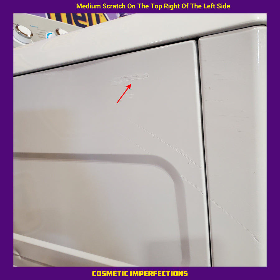 GE White Electric Aluminized Alloy Drum 7.2 Cu. Ft. Dryer with Sensor Dry and Extended Tumble GTD45EASJWS - Scratch & Dent (Moderate)