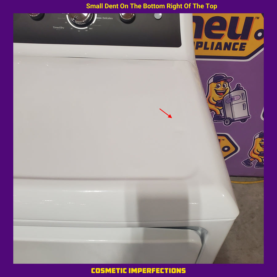 GE 7.2 cu. ft. Capacity Electric Dryer with Up To 120 ft. Venting and Extended Tumble GTD48EASWWB - Certified Refurbished