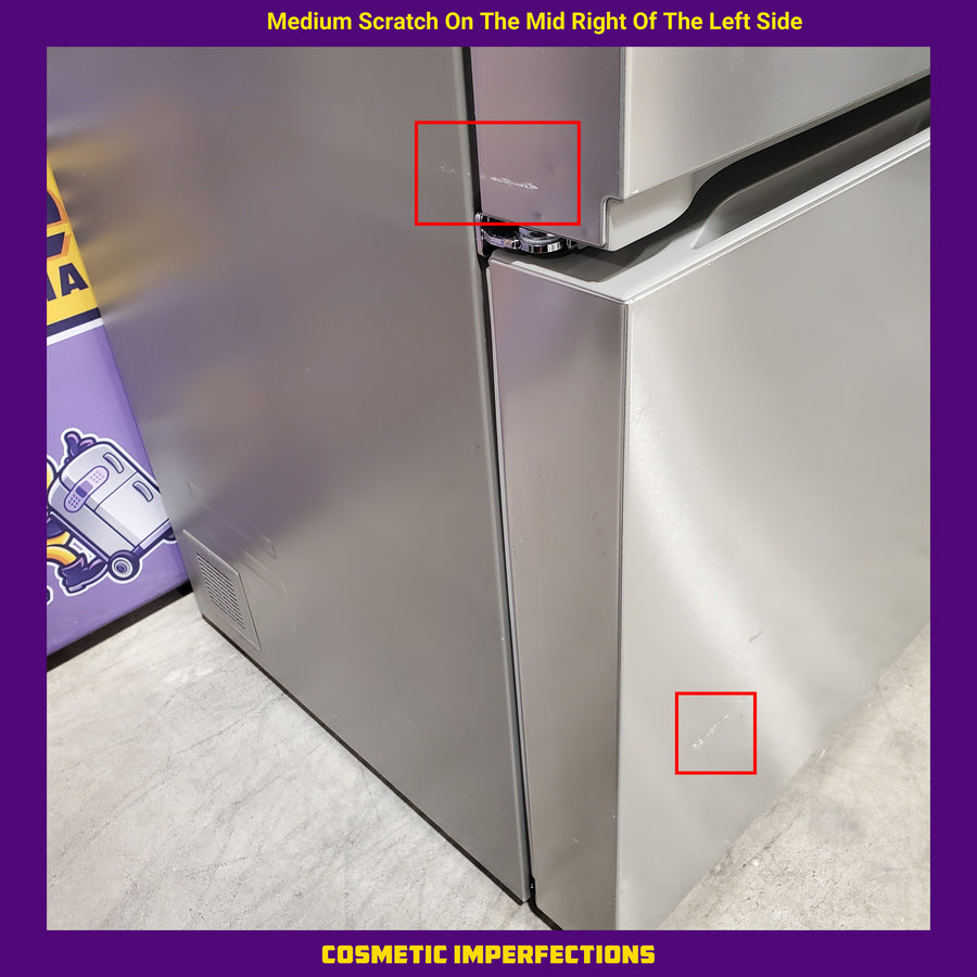 LG Counter-Depth 25.5-cu ft 36-in Wide French Door Refrigerator with Ice Maker ENERGY STAR Certified in PrintProof Stainless Steel LF26C6230V - Scratch & Dent (Moderate)