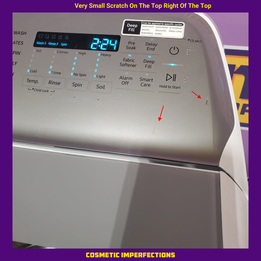 Samsung ENERGY STAR 5.0 cu. ft. Top Load Washing Machine with Active Water Jet WA50R5200AW - Certified Refurbished