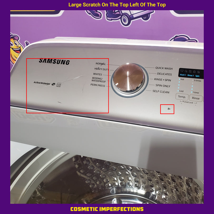 Samsung ENERGY STAR 5.0 cu. ft. Top Load Washing Machine with Active Water Jet WA50R5200AW - Certified Refurbished