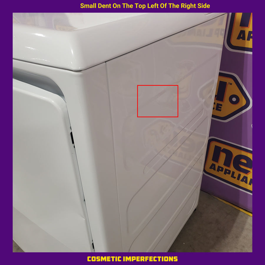 Hotpoint® 4.0 cu. ft. Capacity Washer with Cold Plus and Water Level Control HTW265ASWWW - Scratch & Dent (Moderate) and Hotpoint 6.2 cu. ft. Capacity Electric Dryer with Up To 120 ft. Venting and Shallow Depth HTX26EASWWW - Scratch & Dent (Moderate)