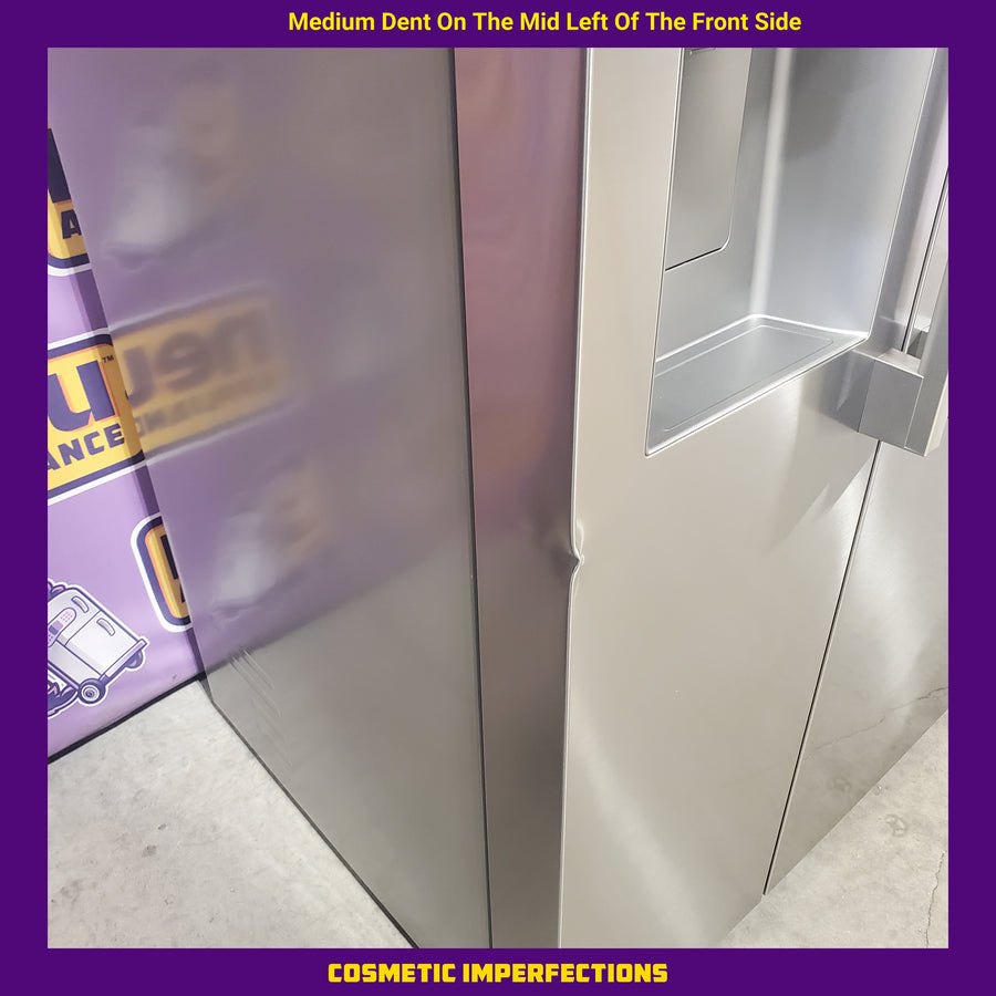 LG 27 cu. ft. Smart Side-by-Side Refrigerator with Smooth Touch Ice & Water Dispenser LL27T3530S - Scratch & Dent (Moderate)