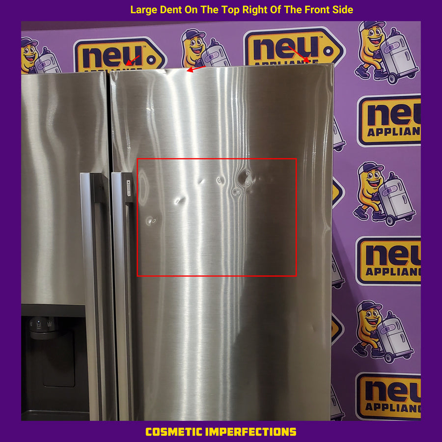 LG 27 cu. ft. Standard-Depth, Side-by-side Refrigerator, with Ice and Water and Bar Handle Design LS27T3230S - Scratch & Dent (Major)