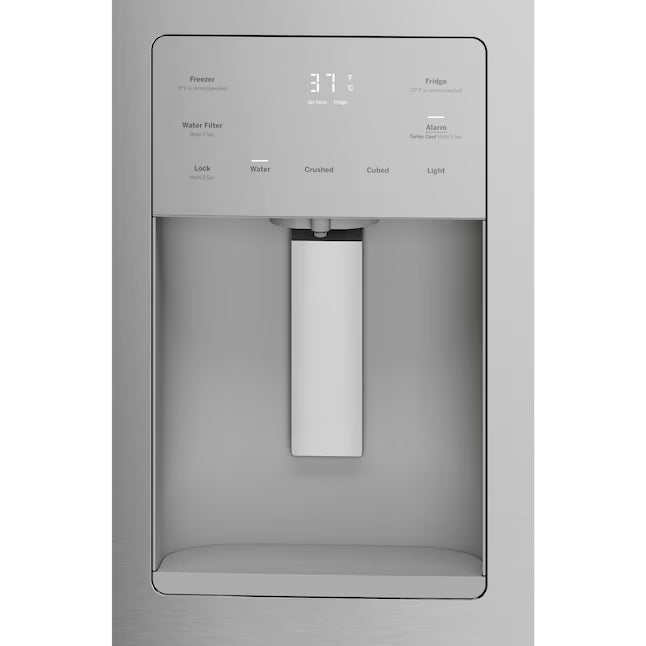 GE ENERGY STAR 25.7 Cu. Ft. Fingerprint Resistant French-Door Refrigerator GFE26JYMFS - Scratch & Dent (Moderate)