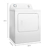 Amana 6.5 Cu. Ft. Electric Dryer with Wrinkle Shield Option and Automatic Dryness Control in White 3SD637 - NED4655EW - Scratch and Dent (Minor)