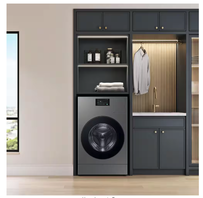 Samsung 5.3 cu. ft. Bespoke AI Laundry Vented Combo™ All-in-One Ultra Capacity Washer and Electric Dryer with AI Home in Dark Steel 22133SD185 - WD90F53AVS - Open Box