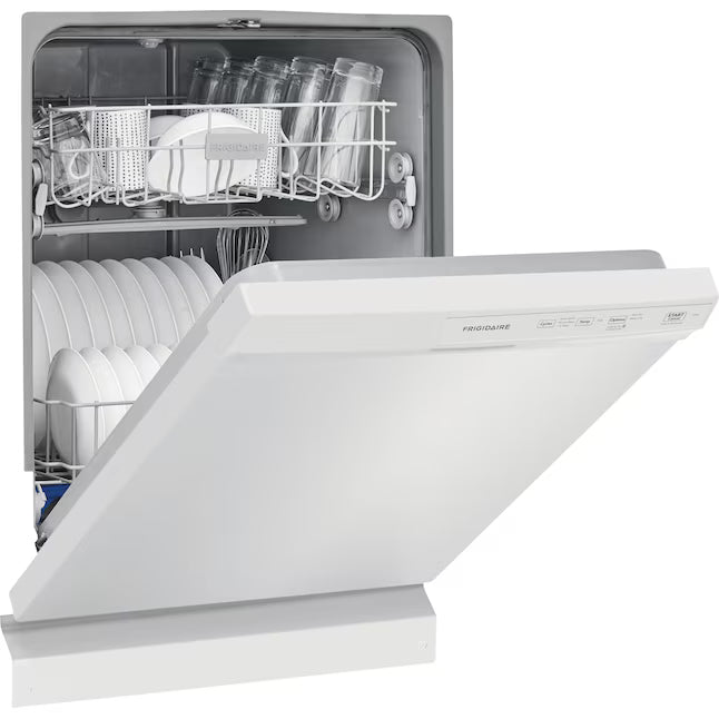 Frigidaire 24 In. in. Front Control Built-In Tall Tub Dishwasher in White with 3-Cycles, 55 dBA 20534SD696 - FFCD2413UW - Scratch & Dent (Moderate)