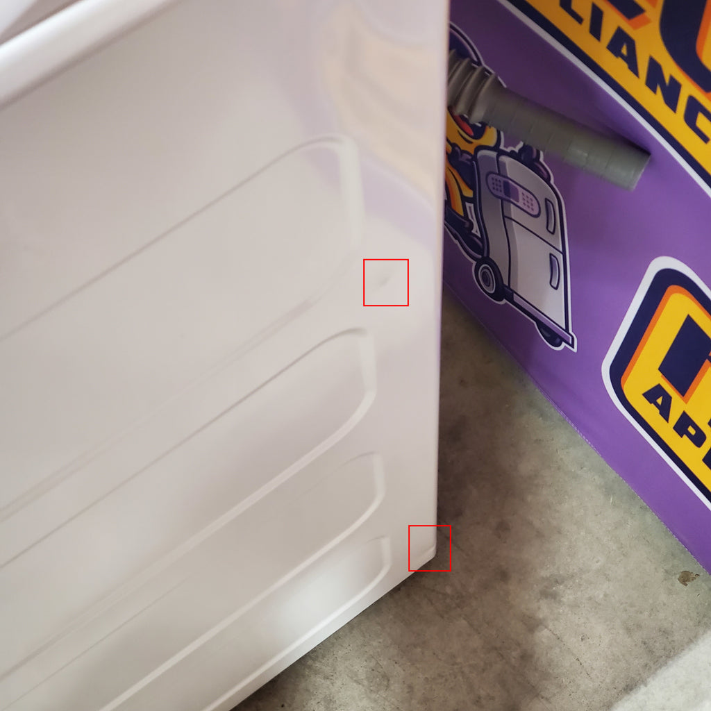 Pictures of Hotpoint® 4.0 cu. ft. Capacity Washer with Cold Plus and Water Level Control HTW265ASWWW - Scratch & Dent (Moderate) and Hotpoint® 6.2 cu. ft. vented Electric Dryer with Auto Dry 16101 - HTX26EASWWW - Scratch & Dent (Minor) - Neu Appliance Outlet - Discount Appliance Outlet in Austin, Tx