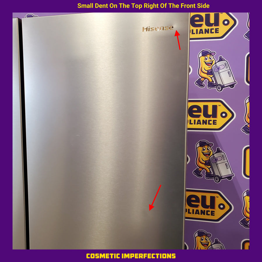 Hisense PureFlat 25.6-cu ft 4-Door Smart French Door ENERGY STAR Refrigerator in Stainless Steel with Ice Maker, Water and Ice Dispenser 22131SD103 - HRM260N6TSE - Scratch & Dent (Minor)