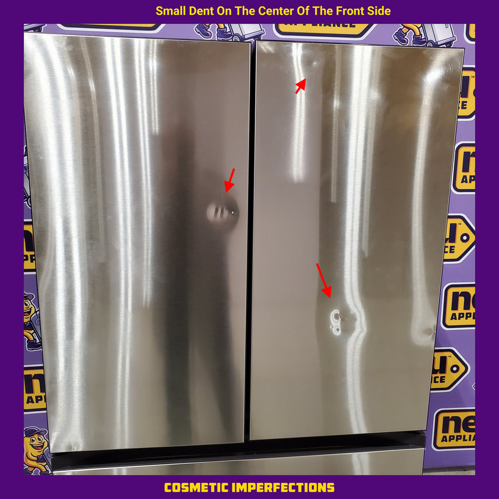 Pictures of Samsung 29 cu. ft. Bespoke 4-Door French Door Refrigerator with Beverage Center™ in Stainless Steel 4SD412 - RF29BB8600QL - Scratch & Dent (Minor) - Neu Appliance Outlet - Discount Appliance Outlet in Austin, Tx