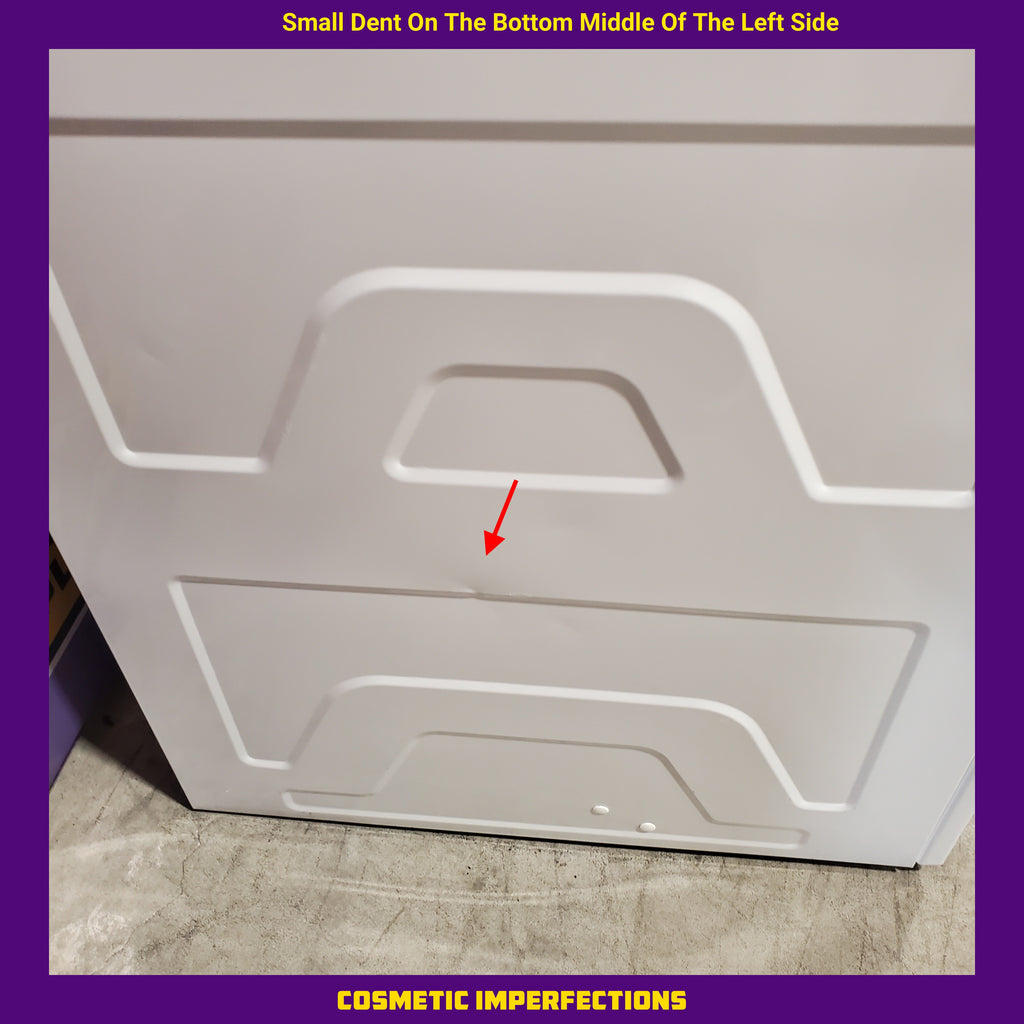 Pictures of GE Unitized Spacemaker® 2.3 cu. ft. Capacity Washer with Stainless Steel Basket and 4.4 cu. ft. Capacity Electric Dryer 24SD034 - GUD24ESSMWW - Scratch & Dent (Moderate) - Neu Appliance Outlet - Discount Appliance Outlet in Austin, Tx