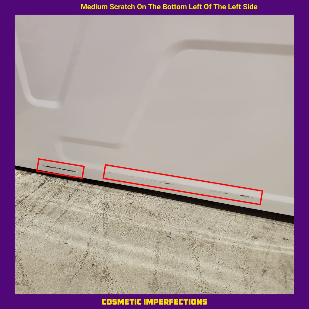 GE 24 in.  Spacemaker 2.3 cu. ft. Washer and 4.4 cu. ft. Gas Laundry Center with Stainless Steel Wash Basket 31134SD181 - GUD24GSSMWW - Scratch & Dent (Minor)