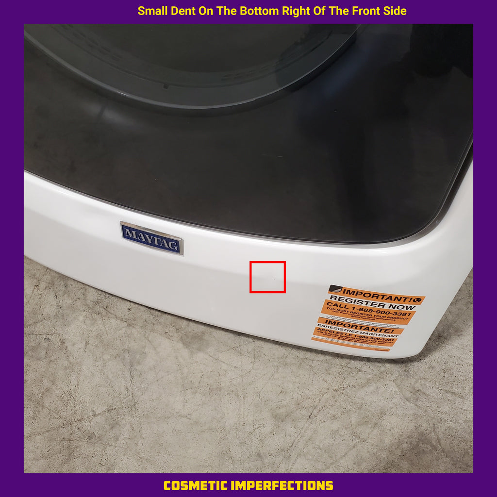 Pictures of Maytag Front Load 7.3 Cu. Ft. Electric Dryer with Extra Power and Quick Dry Cycle MED5630HW - Scratch & Dent (Minor) - Neu Appliance Outlet - Discount Appliance Outlet in Austin, Tx