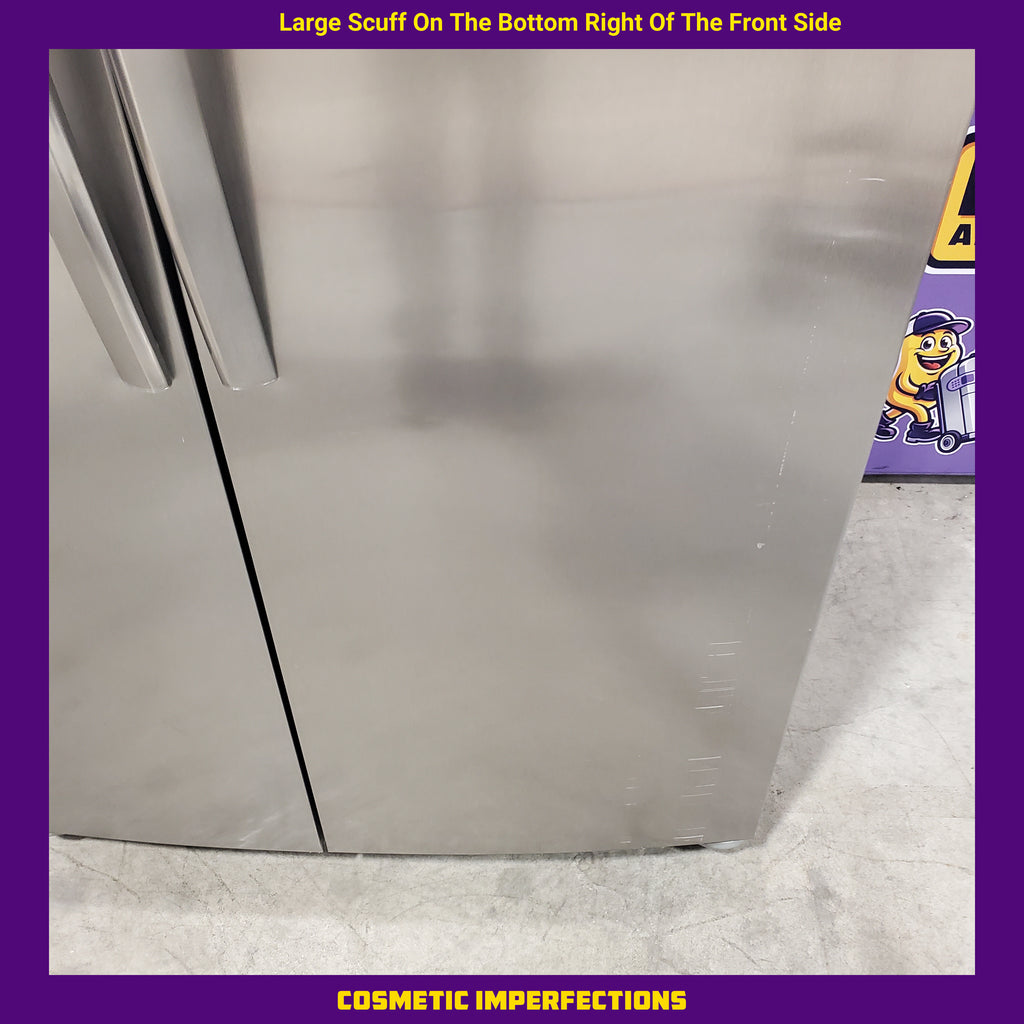 Frigidaire 22.3-cu ft Counter-depth Side-by-Side Refrigerator with Ice Maker (Fingerprint Resistant Stainless Steel) ENERGY STAR 20SD095 - GRSC2352AF - Scratch & Dent (Moderate)