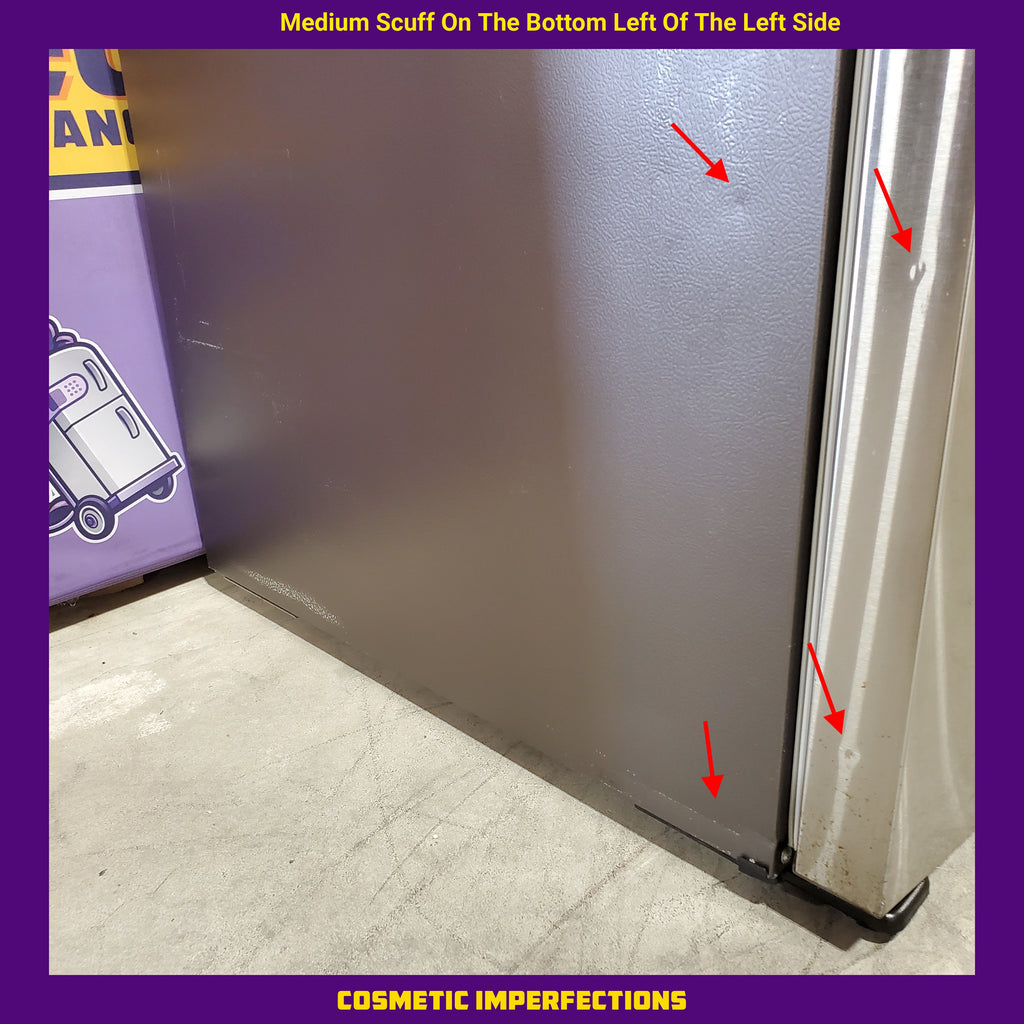 Pictures of Samsung 26.5 cu. ft. Large Capacity 3-Door French Door Refrigerator with Family Hub™ and External Water & Ice Dispenser in Stainless Steel 31132SD83 - RF27T5501SR - Scratch & Dent (Major) - Neu Appliance Outlet - Discount Appliance Outlet in Austin, Tx