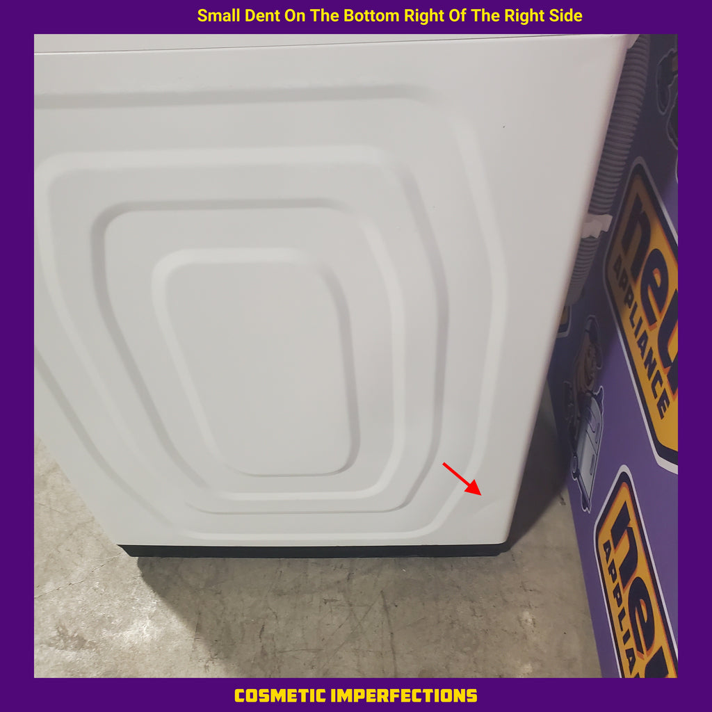 Pictures of Samsung White Top Load 5.4 Cu. Ft. Washer with Active Water Jet WA54R7200AW - Certified Refurbished and Samsung White Electric 7.4 Cu. Ft. Dryer with Sensor Dry DVE50R5200W - Scratch and Dent (Minor) - Neu Appliance Outlet - Discount Appliance Outlet in Austin, Tx