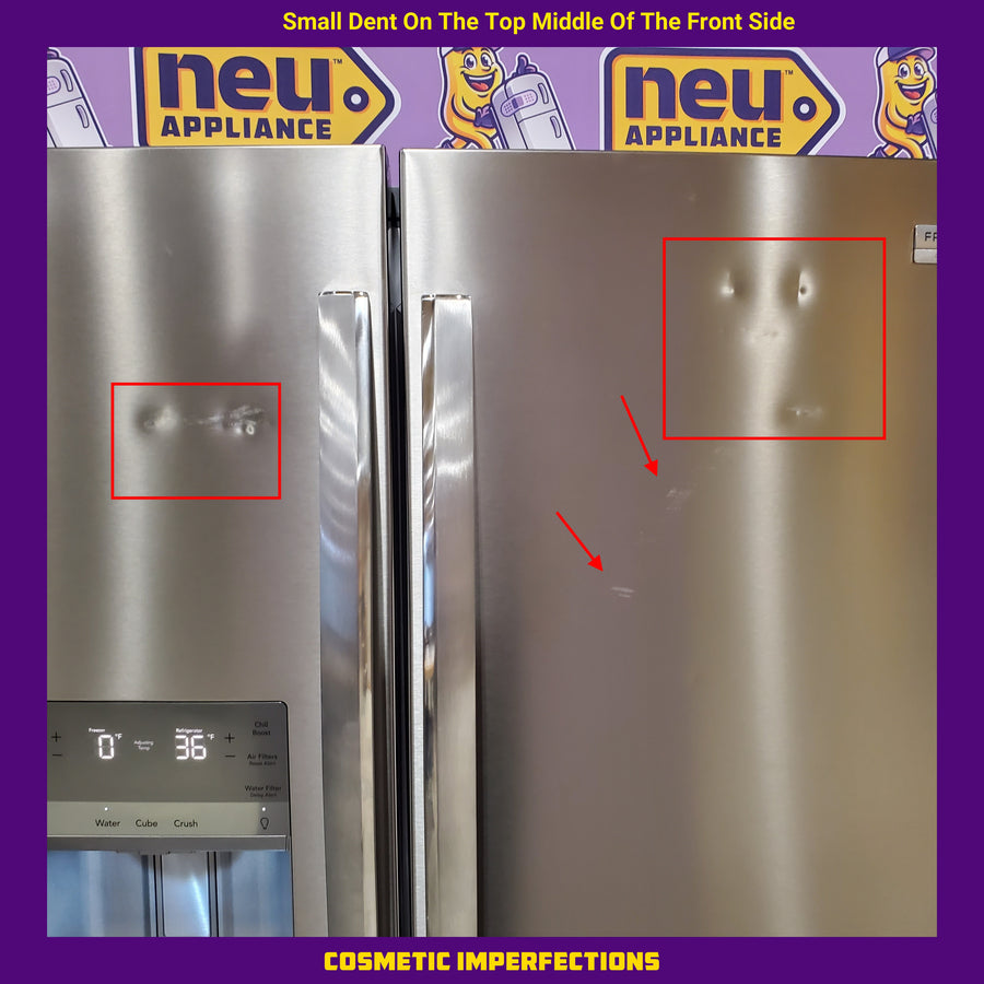 Frigidaire Gallery 26 Cu. Ft. Standard-Depth 4-Door French Door Refrigerator in Fingerprint Resistant Stainless Steel GRMS2773AF - Scratch & Dent (Moderate)
