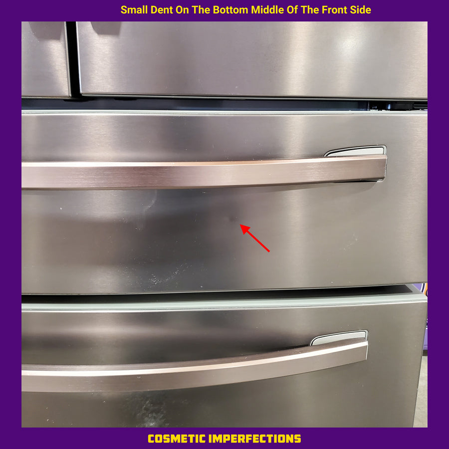 Samsung 22.6 Cu. Ft. 4-Door French Door Counter Depth Refrigerator in Tuscan Stainless Steel RF24R7201DT - Scratch & Dent (Minor)